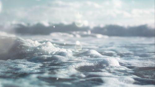 Macro image of water foam HD Wallpaper