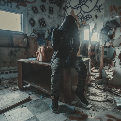 Man in a graffiti room HD Wallpaper