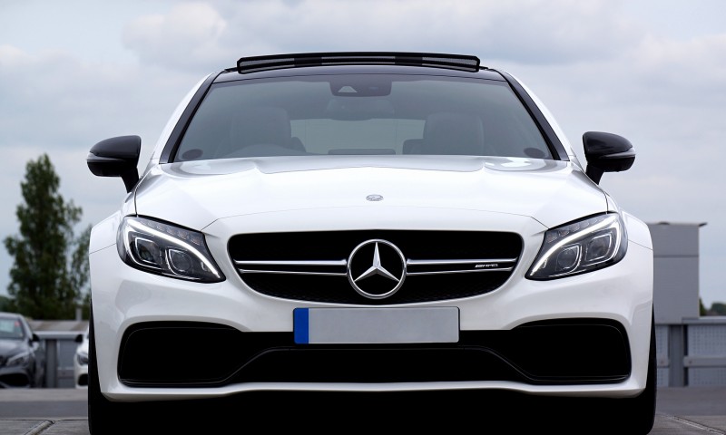 Mercedes C63 AMG front view HD Wallpaper