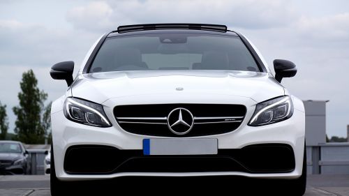 Mercedes C63 AMG front view HD Wallpaper