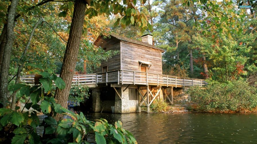 Mill in stone mountain park, Georgia HD Wallpaper