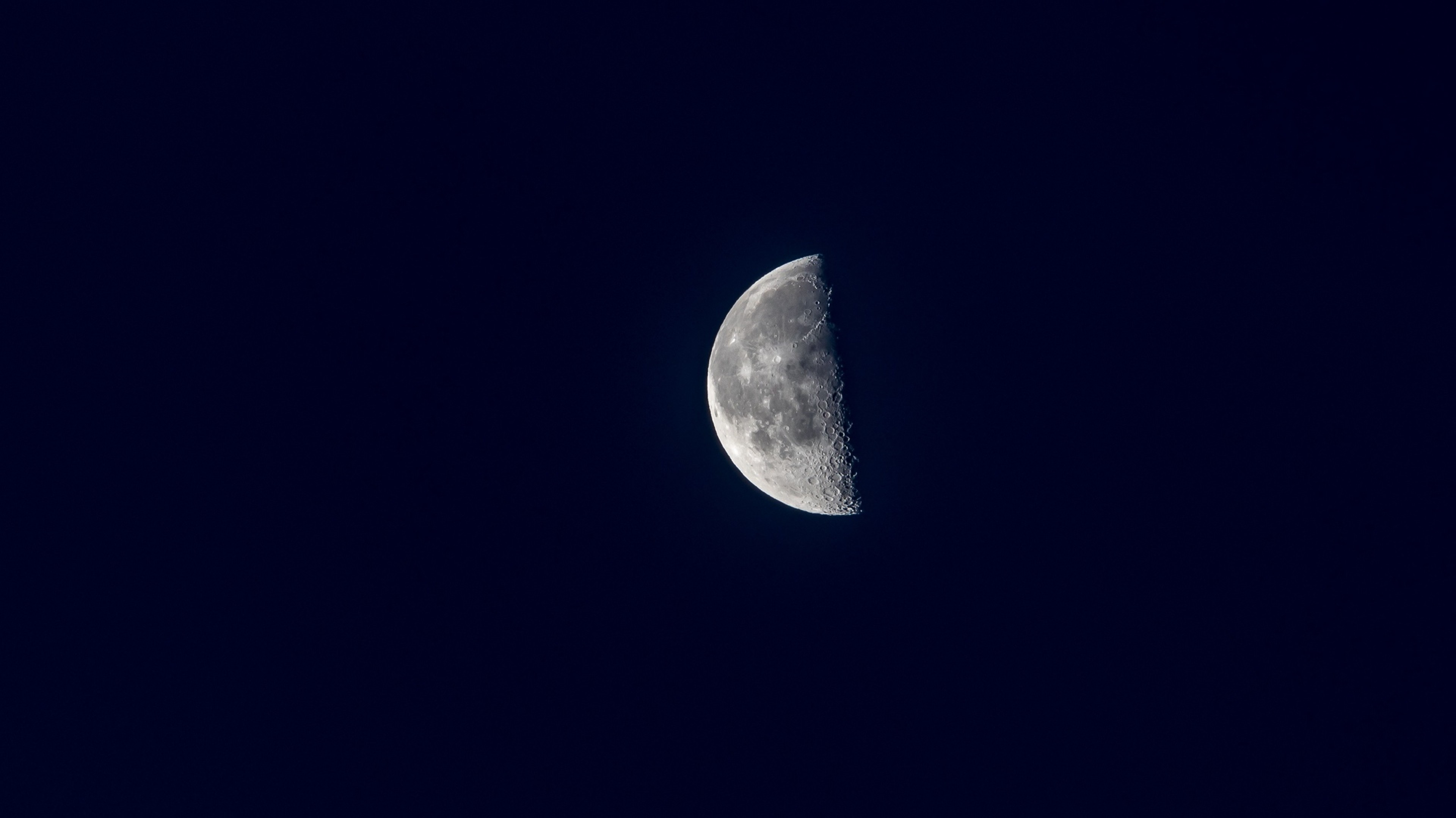 Moon view through a space satellite HD Wallpaper