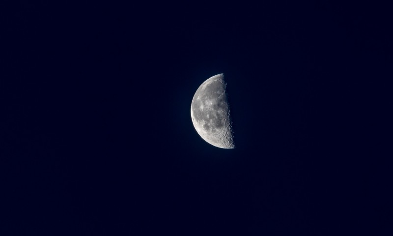 Moon view through a space satellite HD Wallpaper