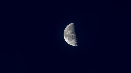 Moon view through a space satellite HD Wallpaper