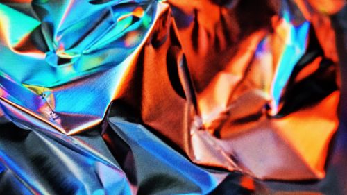 Multicolored crumpled foil HD Wallpaper