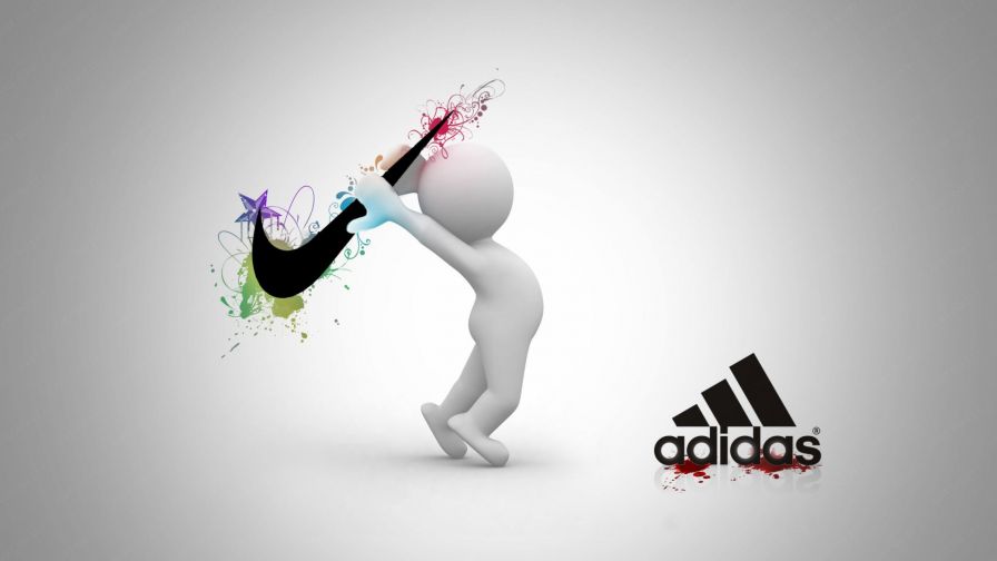 Nike Vs Adidas Logo Wallpaper for Desktop and Mobiles