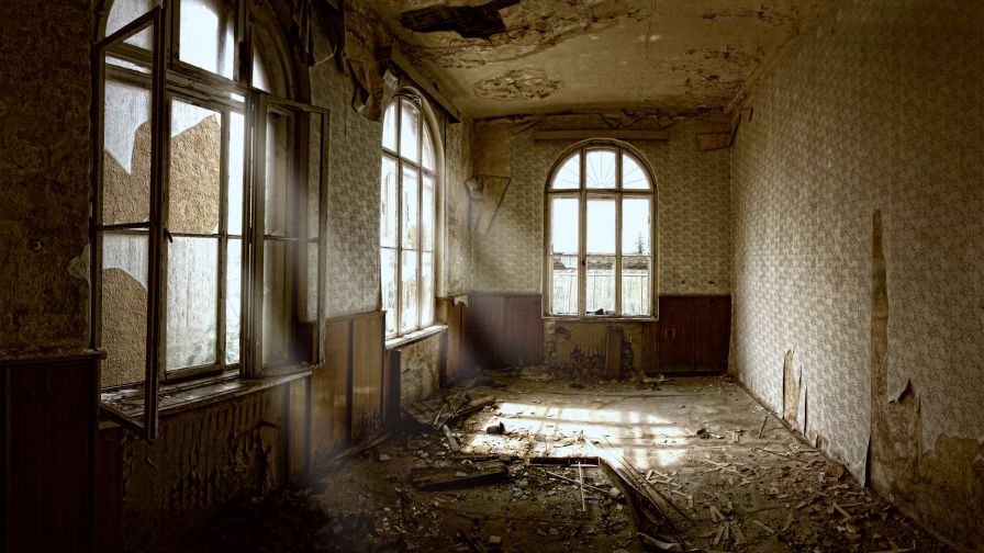 Old Broken House Inside HD Wallpaper