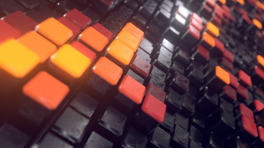 Orange cubes HD Wallpaper