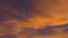 Orange sky with moon HD Wallpaper