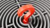 Question mark inside a maze HD Wallpaper