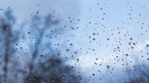 Rain drops on the window HD Wallpaper