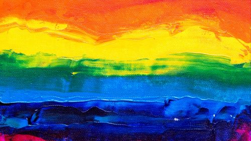 Rainbow oil painting HD Wallpaper
