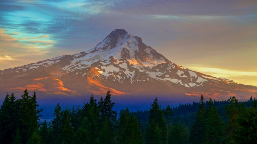 Rainbow over the mountains HD Wallpaper