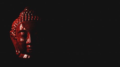 Red buddha figurine HD Wallpaper