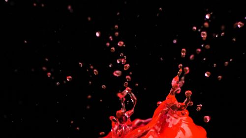 Red liquid splash  on a dark backround HD Wallpaper