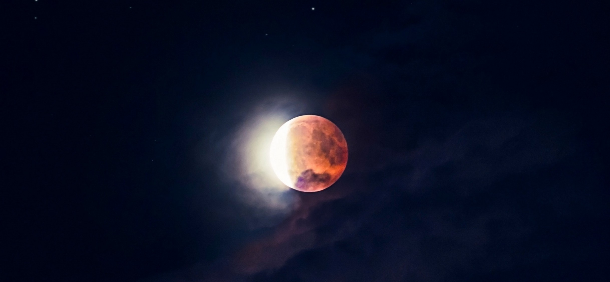 Red moon at the sky HD Wallpaper