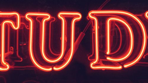 Red neon letters HD Wallpaper