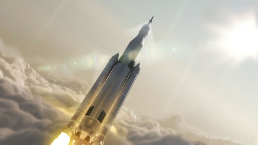 Sls 70mt Space Rocket Wallpaper for Desktop and Mobiles