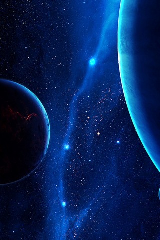 Satellites flying all over the universe HD Wallpaper