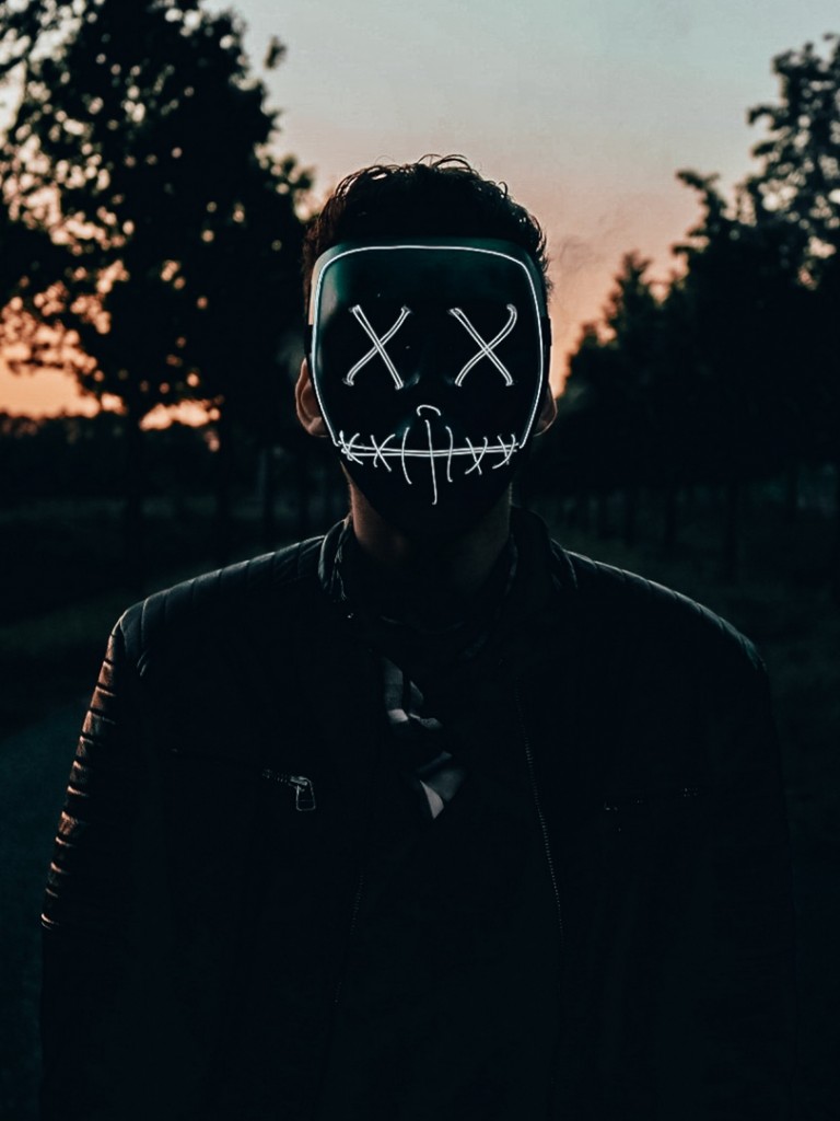 Scary mask at dark HD Wallpaper
