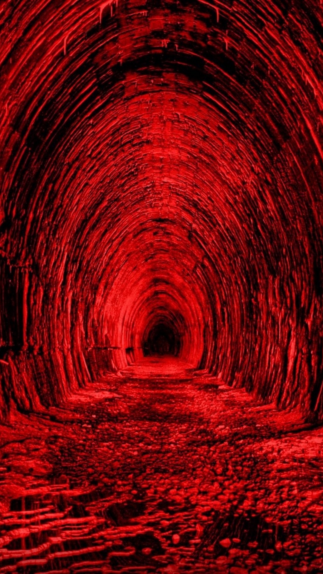 Scary red tunnel HD Wallpaper