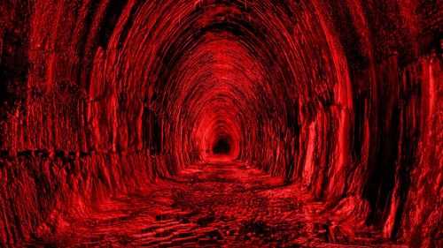 Scary red tunnel HD Wallpaper