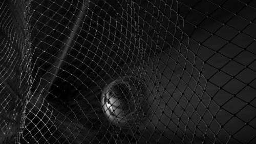 Sci-fi monochrome fence HD Wallpaper