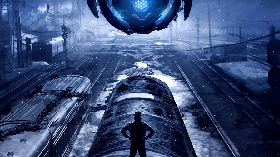 Sci-fi railway HD Wallpaper