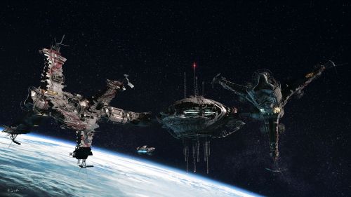 Sci-Fi space station HD Wallpaper