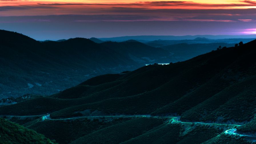 Silent night over the Appalachian Mountains HD Wallpaper