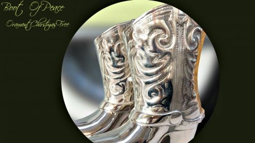 Silver Decoration Cowboys Boots HD Wallpaper