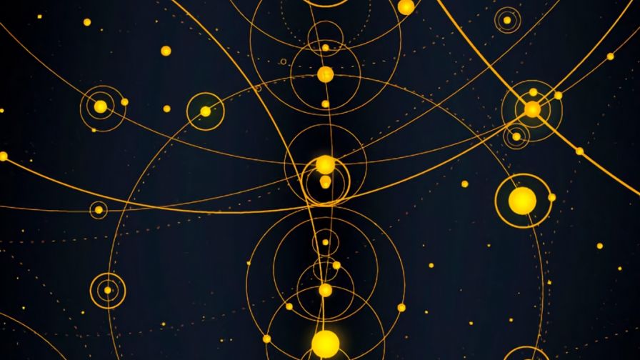 Solar system dotted lines HD Wallpaper