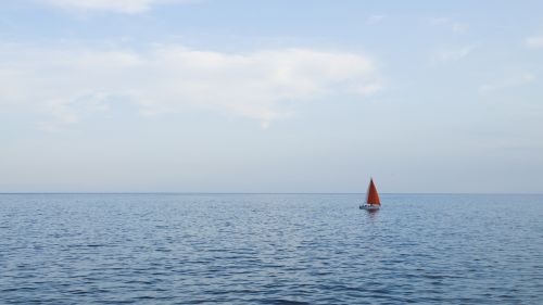 Solitary Sailboat