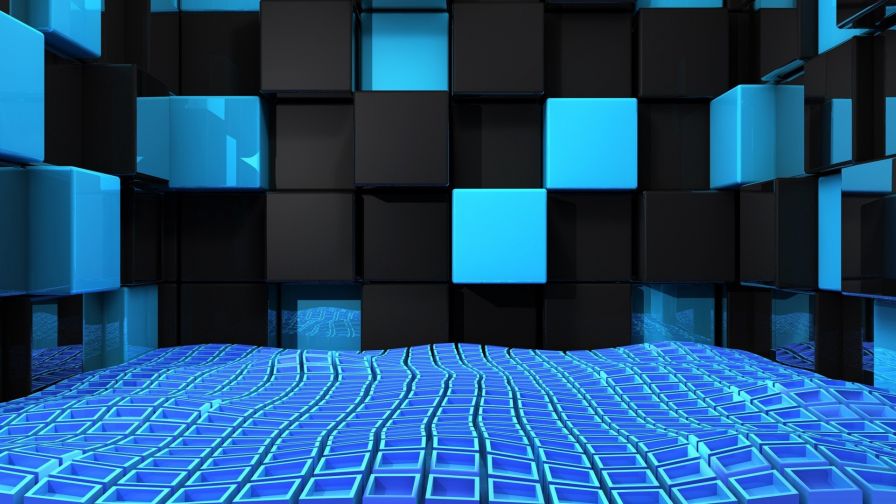 Space cubes HD Wallpaper