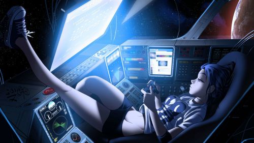 Space Girl HD Wallpaper