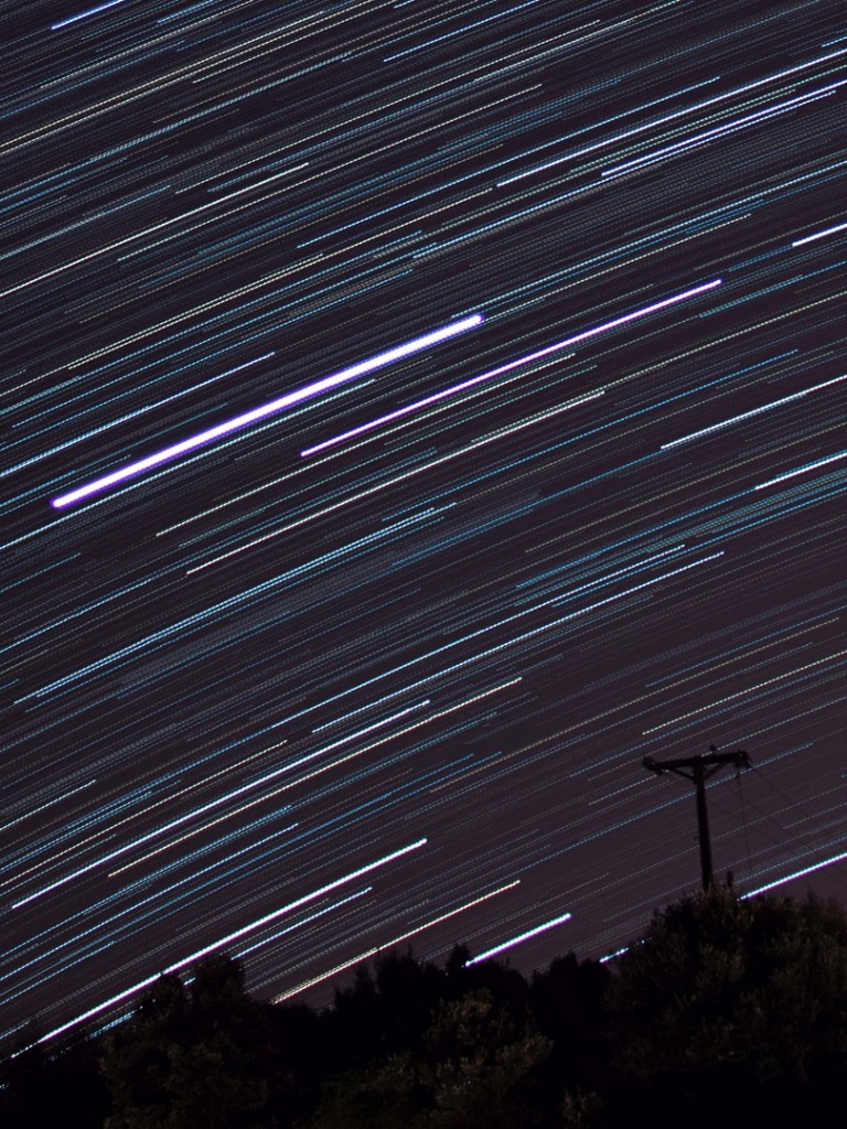 Star trails over the night HD Wallpaper