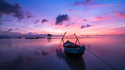 Sunset Over a Serene Sea