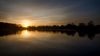 Sunset over the lake HD Wallpaper