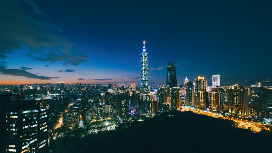 Taipei skyscrapers HD Wallpaper