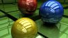 Three colored balls HD Wallpaper