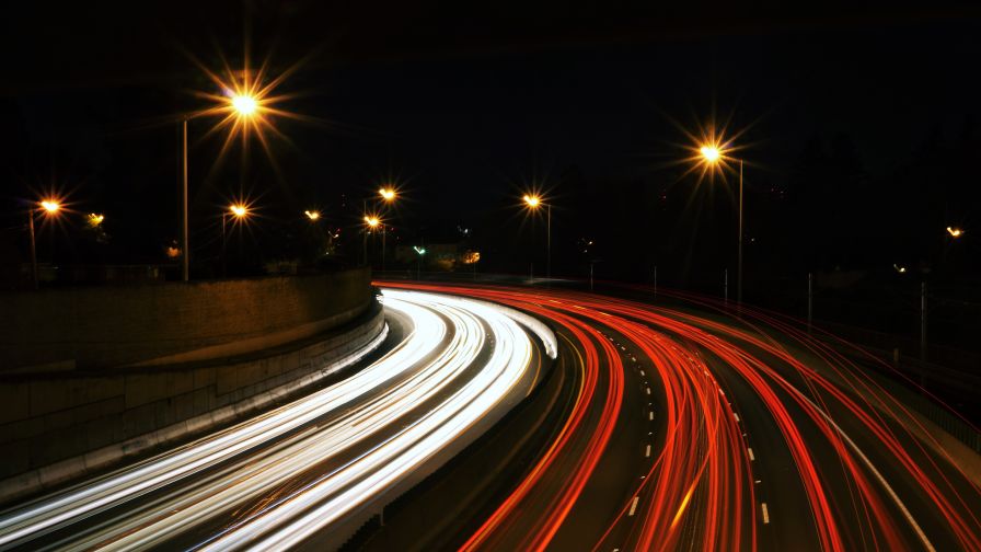 Time Lapse Cars Highway Wallpaper for Desktop and Mobiles