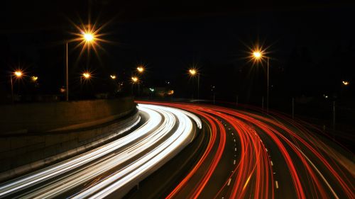Time Lapse Cars Highway Wallpaper for Desktop and Mobiles