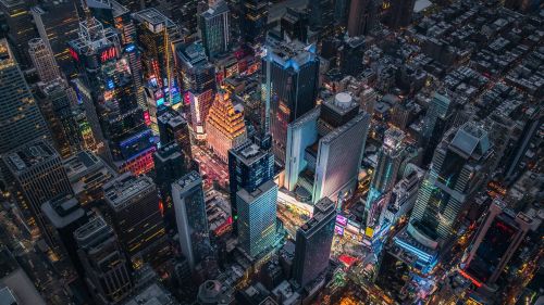 Times Square Birds Eye View Full HD Wallpaper