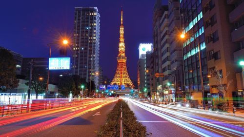 Tokyo tower time-lapse HD Wallpaper