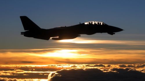 Tomcat Sunset HD Wallpaper