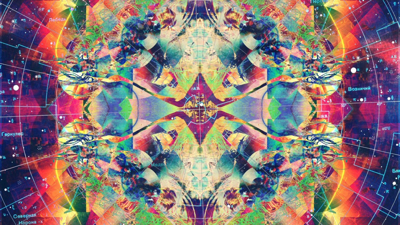 Trippy Abstract Cool Colorful Hd Wallpaper for Desktop and Mobiles