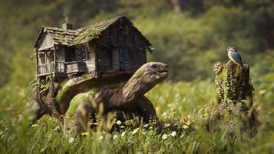 Turtle house HD Wallpaper