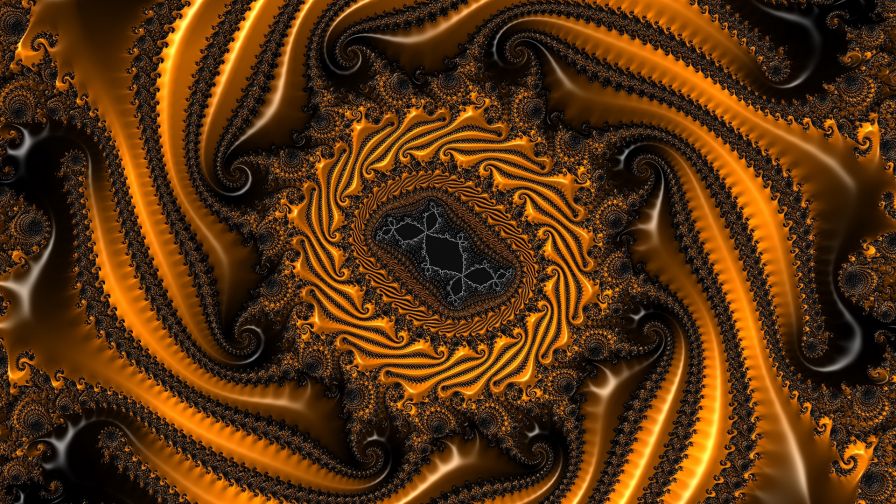 Twisted fractal shape HD Wallpaper