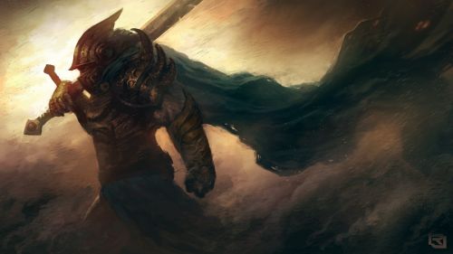 Warrior under storm HD Wallpaper