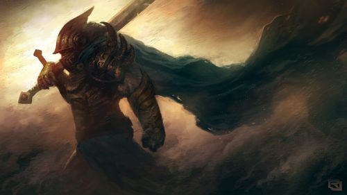 Warrior under storm HD Wallpaper